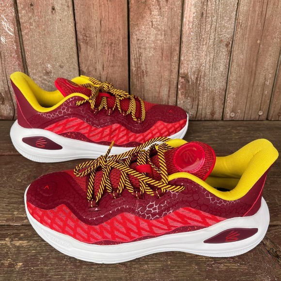 Curry Flow 11 Bruce Lee Fire Under Armour Basketball Shoes Sneakers 7Y Mens